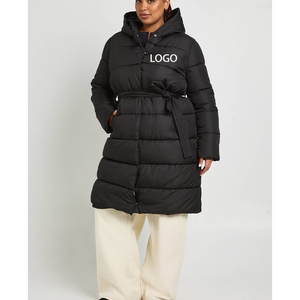 Veste matelassée personnalisée pour femme, en polyester, avec fermeture éclair, rembourrée de duvet, style streetwear, imperméable, respirante, à capuche - Product Image 1