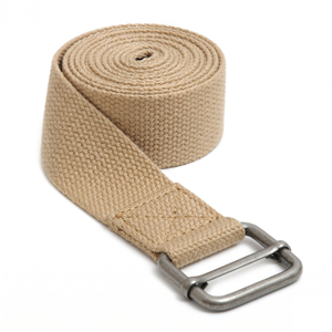 Sangle de yoga en coton avec logo personnalisé, antidérapante, réglable, haute élasticité pour l'exercice en salle de sport et le remodelage corporel - Product Image 1