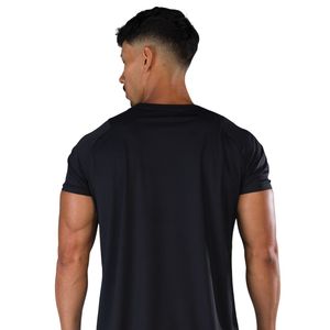 เสื้อยืดกีฬาสีน้ำเงินกรมท่าสำหรับผู้ชาย ผ้าระบายอากาศได้ดี เหมาะสำหรับวิ่ง ออกกำลังกาย ฟิตเนส และเล่นกีฬา - Product Image 2