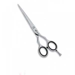 Best Quality Cheap Industrial Barber Scissors Black <b>Plastic</b> Handle Left Handed with Smooth <b>Edge</b> for Hair Cutting - Product Image 4
