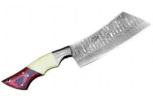 Couteau de chef artisanal en acier Damas, hachoir à viande de cuisine - Product Image 2