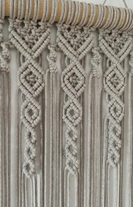 Handwoven Macrame Cotton <b>Curtain</b>, Boho Wedding Backdrop - Product Image 2