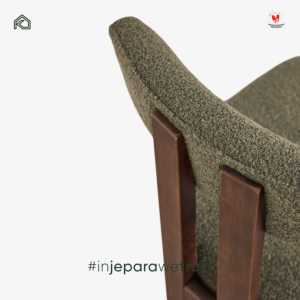 Silla de Comedor Moderna Japandi de Caoba, Color y Tamaño Personalizados, Tapizada, Ecológica, Hecha a Mano, para Apartamento, Villa, Muebles Comerciales - Product Image 2