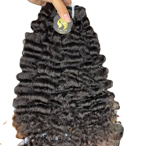 Paquetes de Cabello Remy Rizado Vietnamita al por Mayor con Cierre de Encaje Transparente HD, Cabello 100% Virgen de 8-30 Pulgadas para Uso en Pelucas - Product Image 1