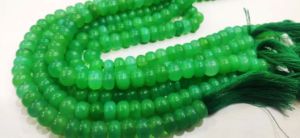 Chrysoprase naturel, calcédoine menthe, rondelle simple 8 mm, brin de 8 pouces de long - Product Image 5