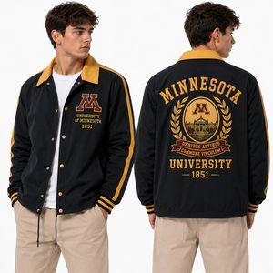 OEM <b>Coaches</b> Jacket University Inspired Embroidery Soft Lined Outerwear Personalization Service Teamwear Streetwear Campus School - Product Image 3