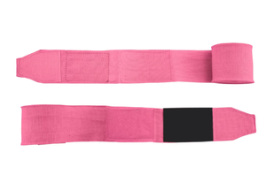 Pink Cotton Boxing <b>Hand</b> Wraps Elastic Unisex Solid Color All Seasons Protective Sports Bandages 3ft Length 2in Width - Product Image 2