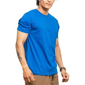 Vente en gros de t-shirts pour hommes en coton 100% uni, logo personnalisé, col rond, manches courtes, couleur unie, t-shirt surdimensionné, OEM - Product Image 2