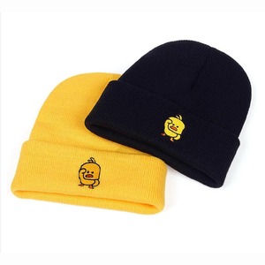 Gorros de Punto Cálidos de Invierno Unisex con Estampado Digital Impermeable de Patito Amarillo, Estilo Hip Hop - Product Image 2