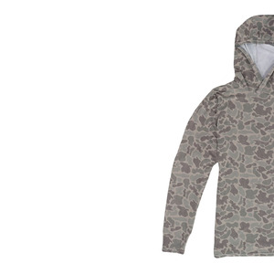 Sweat à capuche de pêche unisexe en polaire 100 % coton camouflage, protection UPF50+, personnalisable, pour activités de plein air, manches longues, léger - Product Image 3