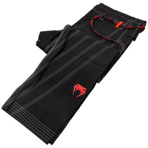 Kimono de Jiu-Jitsu Brésilien (BJJ) Noir Personnalisé Professionnel avec Logo Rouge au Dos, Coupe Classique, Unisexe Adulte, 160g Polyester/Nylon, Durable et Respirant - Product Image 5