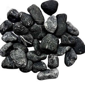 Grava natural negra Rocas Piedra Acuario Adoquines y guijarros Piedra decorativa - Product Image 1