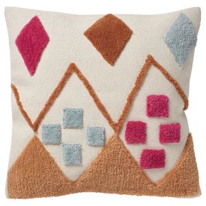 Luxury Boho Custom Tufted Cotton Woven <b>Throw</b> Pillow Cover Geometric Pattern Removable Washable Living Room Home Decor Designer - Product Image 1
