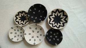 ชุดตะกร้าแขวนผนังหญ้าทะเล6ใบ,ตะกร้าผลไม้ขาวดำ - Product Image 5