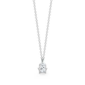 Prong Bezel Solitaire <b>Pendant</b> Necklace 14k 18k <b>Solid</b> <b>Gold</b> Pear Cut Lab Grown Diamond Layering Fine Jewelry Women's Everyday - Product Image 3
