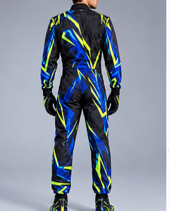 Traje de Carreras de Karting para Hombre, de Secado Rápido, Impermeable, con Estampado por Sublimación, Poliéster/Nailon, Manga Larga, Negro, Azul, Amarillo, Precio Económico, OEM - Product Image 3