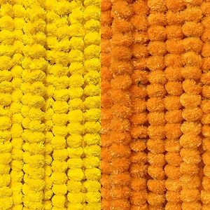Guirnaldas de Flores de Caléndula Artificiales, Coloridas y Festivas, para Pooja, Bodas, Inauguraciones, Diwali, Navidad, Graduaciones, Año Nuevo - Product Image 6