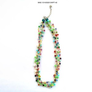 Natural Crochet Glass Bead Women's Multilayer <b>Statement</b> <b>Necklace</b> Indian Craft Luxury Ethnic Contemporary Jewelry Party Bulk Rate - Product Image 3