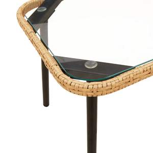 Conjunto de Sofá de Jardín de 2 Piezas con Cojines de Ratán Sintético Natural, Muebles de Jardín - Product Image 6