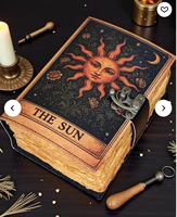 Carnet de notes NEW ERA Sun Vintage en cuir gaufré, couverture rigide, impression UV, reliure cousue, haute qualité, cadeau, 100 pages