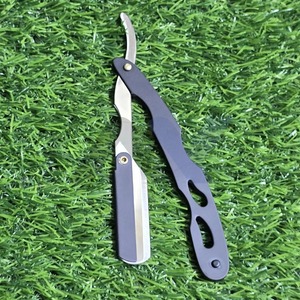 High Quality Stainless Steel Black Silver Barber <b>Swing</b> Lock Razor <b>Single</b> Edge Blade Face Shaving Tool for Men Salon Grooming - Product Image 1