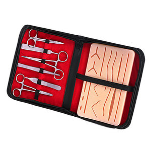 Kit de pratique de suture réutilisable de qualité supérieure, 21 pièces, pour étudiants en médecine, comprend des instruments chirurgicaux de base, des tampons, certifié CE - Product Image 2