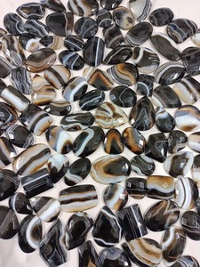 Agate rayée de qualité supérieure, cabochon de pierre précieuse semi-précieuse, pierres taillées et facettées - Product Image 5