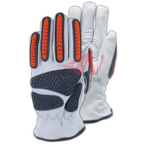 New Heavy Safety Leather <b>TPR</b> Impact Gloves With Flexible Design Daily Use In Labor Work - Product Image 4