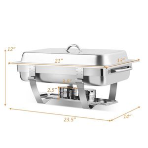 2 Confezioni di Vassoi da Portata in Acciaio Inossidabile per Chafing Dish - Product Image 4