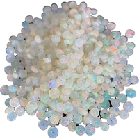 Perles rondes en opale d'Éthiopie naturelle blanche multicolore, pierres brutes de 6 mm, certifiées par un tiers, pour la fabrication de bracelets