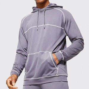 Ensemble 2 pièces pour homme de qualité supérieure, effet délavé soleil, 100% coton molletonné, logo imprimé personnalisé, sweat-shirt et pantalon de jogging, style hip-hop. - Product Image 4