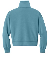 เสื้อสเวตเชิ้ตผ้าฟลีซสีเขียวน้ำทะเลแบบสวมหัวมีซิป 1/4  คุณภาพสูงสำหรับผู้หญิง สั่งทำโลโก้ได้ตามต้องการ ทรงหลวม สวมใส่สบาย เหมาะสำหรับใส่เป็นเสื้อนอก - Product Image 5