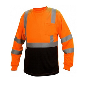 Camiseta de Trabajo Reflectante de Manga Corta, Uniforme de Seguridad de Alta Visibilidad, Ropa de Trabajo Industrial, Camisetas Fluorescentes con Cuello Redondo - Product Image 1
