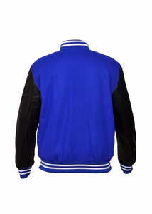 <b>Men's</b> Black <b>White</b> Varsity <b>Jacket</b> Casual Baseball Style Patch Design Regular Fit Autumn Wear - Product Image 4