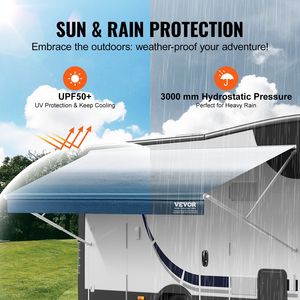 Resistente 3 strati 16oz PVC blu RV tessuto 20'2 "di ricambio di lunghezza per Camper baldacchino esterno protezione impermeabile UV - Product Image 3