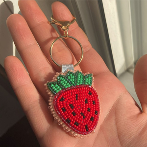 <b>Bag</b> <b>Charms</b> Accessories Colorful Beaded Embroidery Fish Keychain Fish Handmade Beaded Fish Keyring Chains - Product Image 1