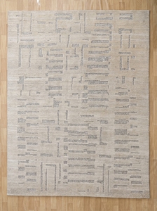 Tapis en laine Tibbati directement de l'usine |   Tapis artisanal texturé ivoire de luxe pour les intérieurs modernes et design - Product Image 6