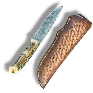 Couteaux de chasse en acier Damas cuivré, lame à motifs de haute qualité, faits à la main, pour le camping et la chasse en extérieur, pour la nature sauvage - Product Image 2