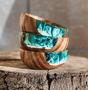 Bol en bois massif, bol de service multifonctionnel pour la cuisine, décoration d'intérieur, article cadeau - Product Image 6