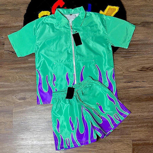 Conjunto de 2 Piezas de Camiseta Polo de Nailon y Poliéster con Logotipo Personalizado, Pantalones Cortos Cargo, Chaqueta Cortavientos, Traje Deportivo para Hombre, Camisetas, Conjunto Corto, Chándal para Hombre - Product Image 5