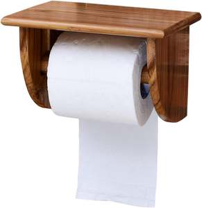 Support de papier toilette en bois sur mesure avec étagère mobile, artisanat de qualité supérieure, fournisseur de toilettes, meilleure vente - Product Image 1