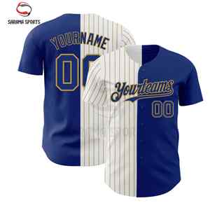 Maillot de baseball personnalisé avec nom et numéro brodés, chemise de sport en maille à manches courtes boutonnée, maillots de softball pour hommes, style streetwear hip-hop - Product Image 1