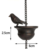 Chaîne de pluie suspendue en métal pour gouttière extérieure, cascade, tuyau de descente, carillon de pluie mobile, décoration de jardin