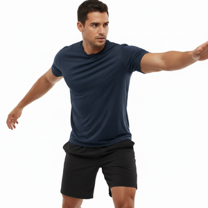 T-shirt à manches courtes en jersey respirant grande taille, style streetwear, jersey de sport, jersey en coton délavé à l'acide - Product Image 4