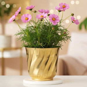 Gold Luxury Brass Planter Pot Manufacturer & Supplier Brass Planter Decorative Pot <b>Vase</b> Handicrafts Planter Sets - Product Image 5