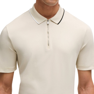 เสื้อเชิ้ตคอปกซิป แขนสั้น ผ้าคอตตอน 100% เนื้อนุ่ม สไตล์ลำลองทันสมัย ทรงเข้ารูป สีพื้น รับสั่งทำสีตามต้องการ ขายส่ง - Product Image 3