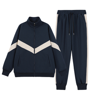 Men's Vintage Autumn Winter Sports Suit Elastic Waist Solid Breathable Quick Dry Eco-Friendly Reversible Custom Logo Two-Piece - Product Image 3