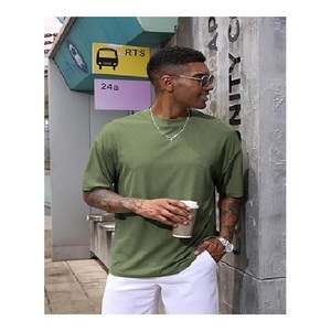 Precio al por mayor, servicio OEM, camiseta informal de manga corta para hombre, color sólido, 100% algodón, la mejor de Bangladesh, precio de fábrica. - Product Image 3