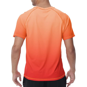 Men Compression <b>T</b> Shirt Rash Guard Short Sleeve UV Protection Swim Shirt Quick Dry Athletic Wear OEM Supplier - Product Image 2