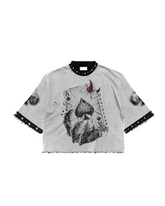 เสื้อยืดผู้ชายผ้าฝ้าย 100% น้ำหนักเบา ถักแบบไร้ตะเข็บ ระบายอากาศได้ดี ซักแบบแอซิดวอช ทรงปกติ สวมใส่สบาย เป็นมิตรกับสิ่งแวดล้อม แห้งเร็ว สไตล์สตรีทแวร์ - Product Image 3
